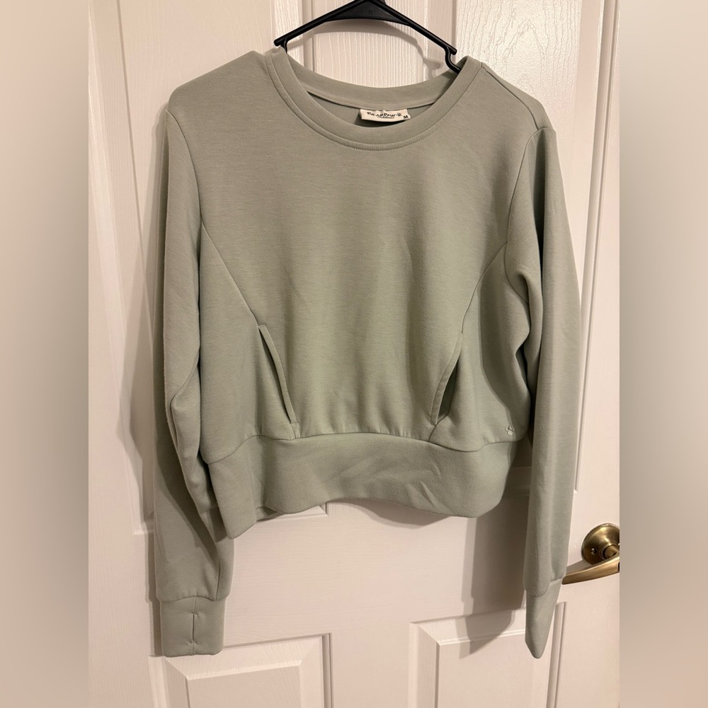 BearPaw Light Green Crewneck Top